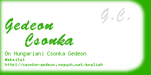 gedeon csonka business card